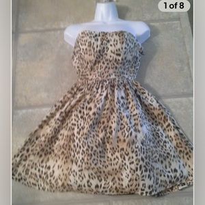 (NWT) Delia's Junior's Size Small Animal Print Strapless Dress Retails @ $69.90